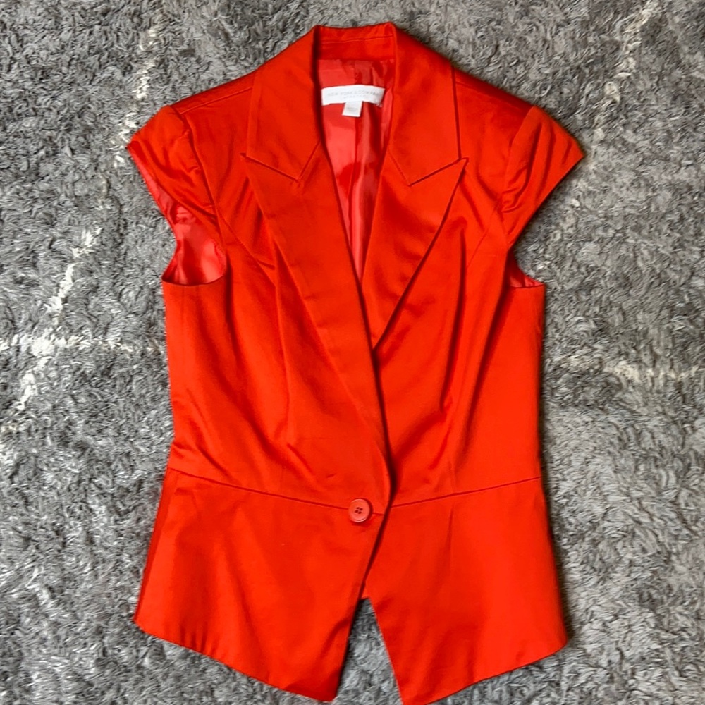 New York & Co. Orange Cap Sleeve Blazer. Sz. 4
